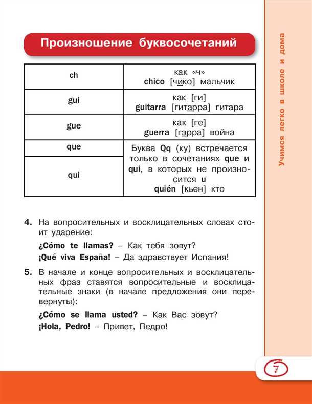Особенности произношения букв Грамматика испанского языка: Произношение
